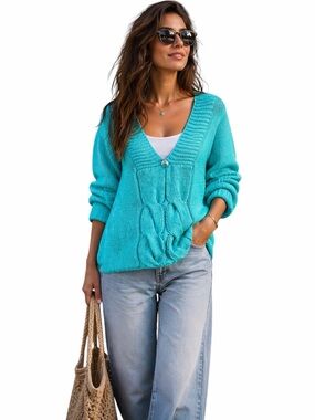 𝅺PURE HANDKNIT CHUNKY COTTON SWEATER M/L